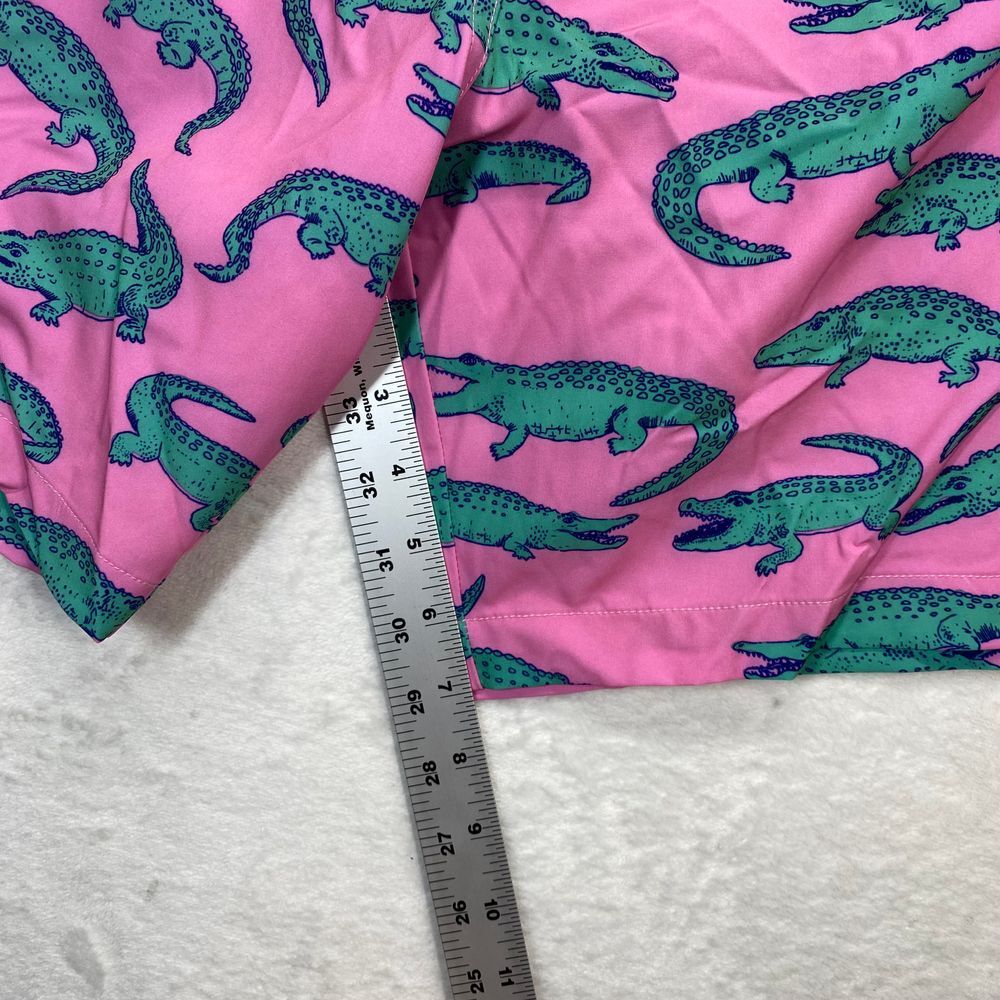 New Chubbies Pink Alligator Print Swim Trunks Board Shorts Summer Beach Wear XL - Picture 4 of 9